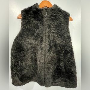 Designers Originals Black Faux Fur Woman’s Vest Size PXL